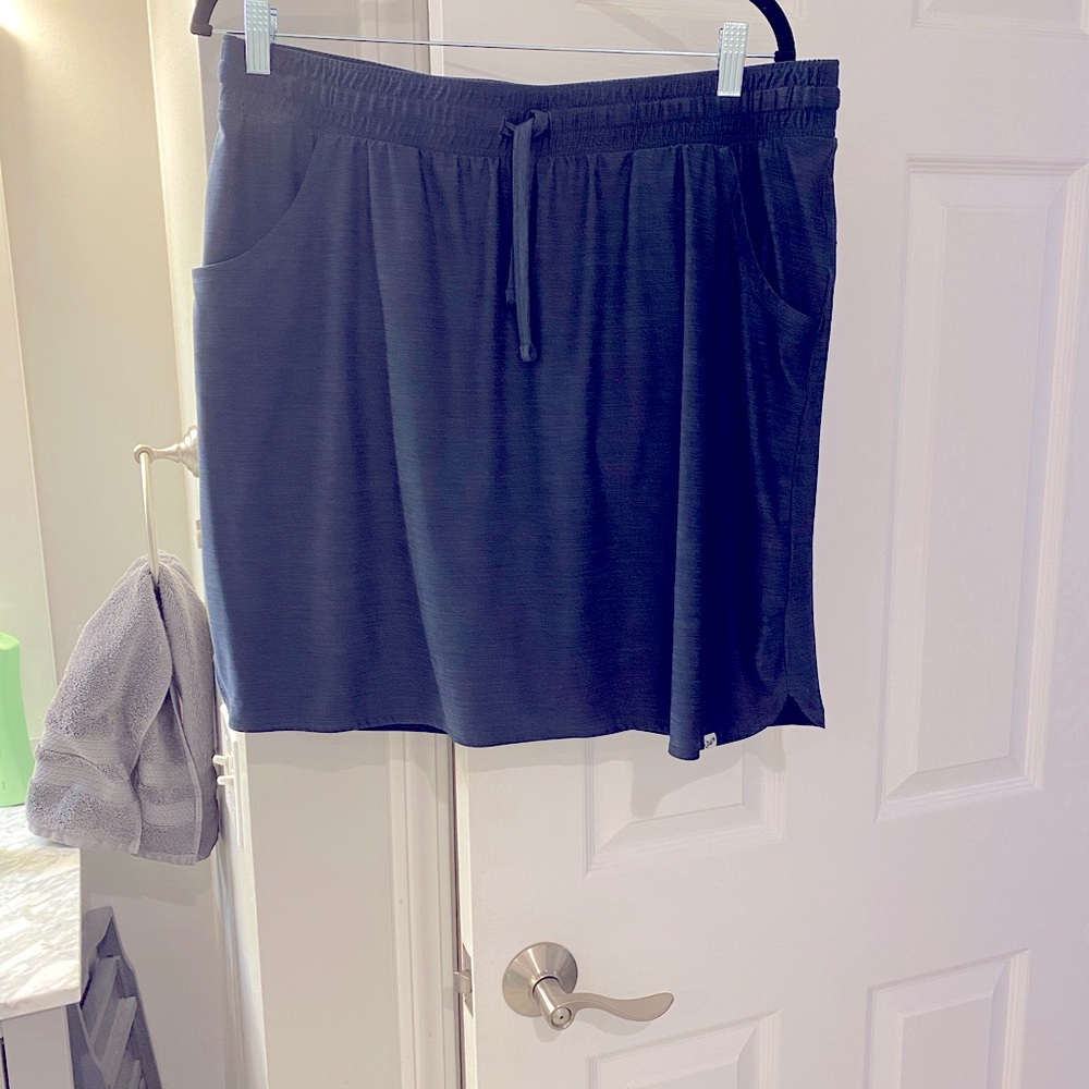 Duluth Trading Co Dark Blue Mini Skirt